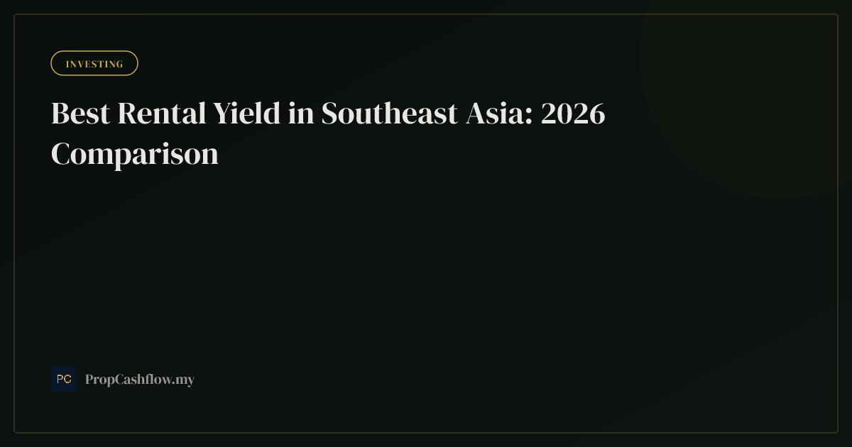 Best Rental Yield in Southeast Asia: 2026 Comparison