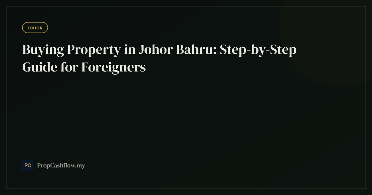 Buying Property in Johor Bahru: Step-by-Step Guide for Foreigners
