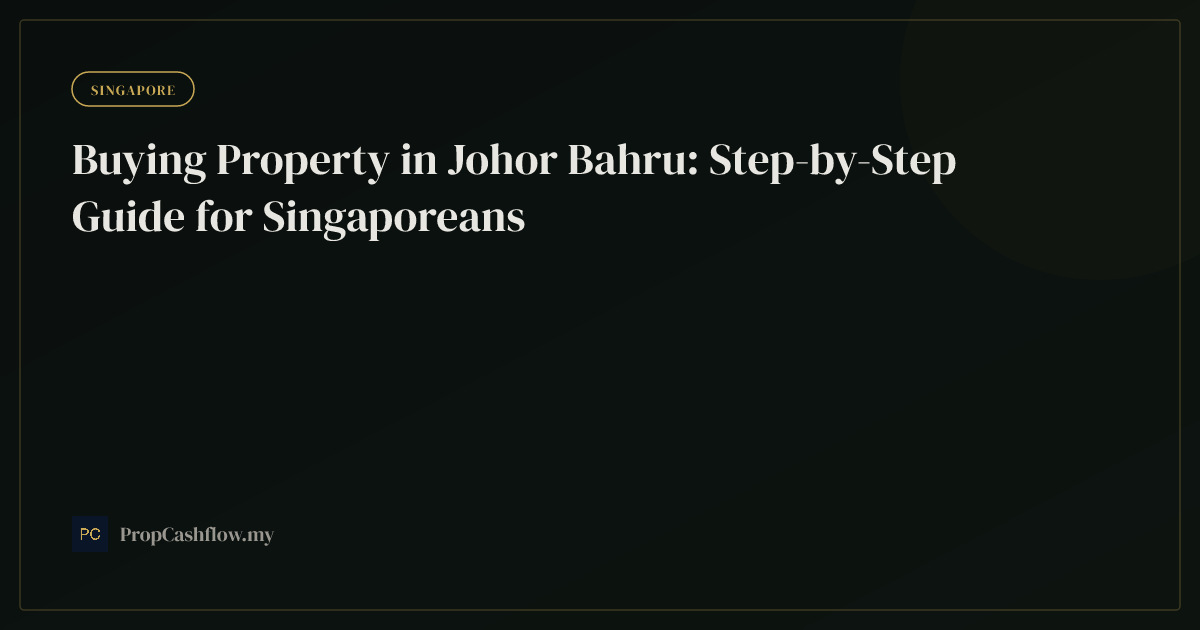 Buying Property in Johor Bahru: Step-by-Step Guide for Singaporeans