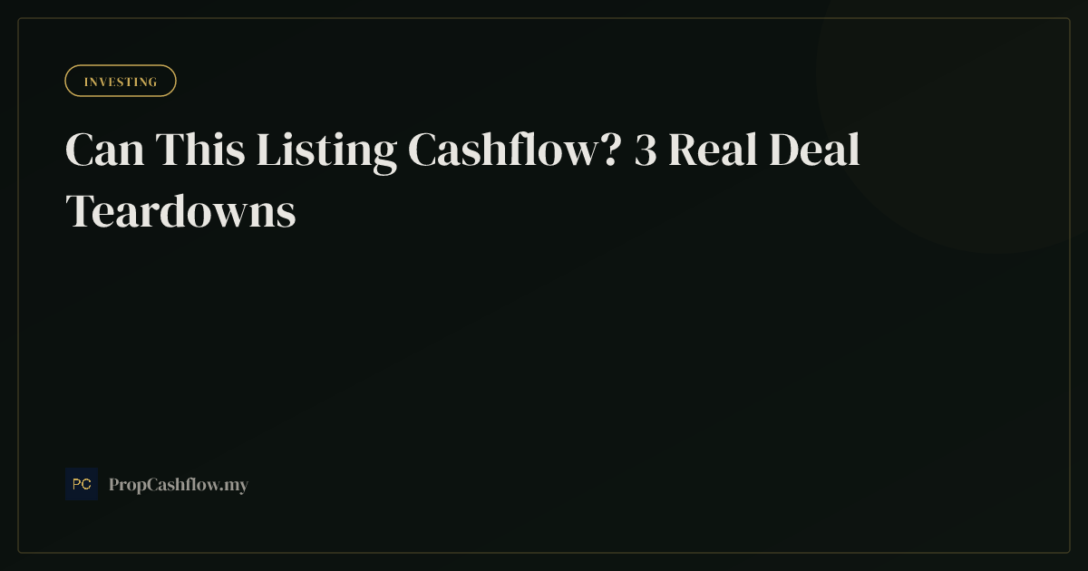 Can This Listing Cashflow? 3 Real Deal Teardowns