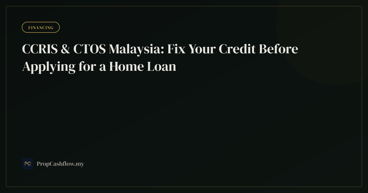 CCRIS & CTOS Malaysia: Fix Your Credit Before Applying for a Home Loan