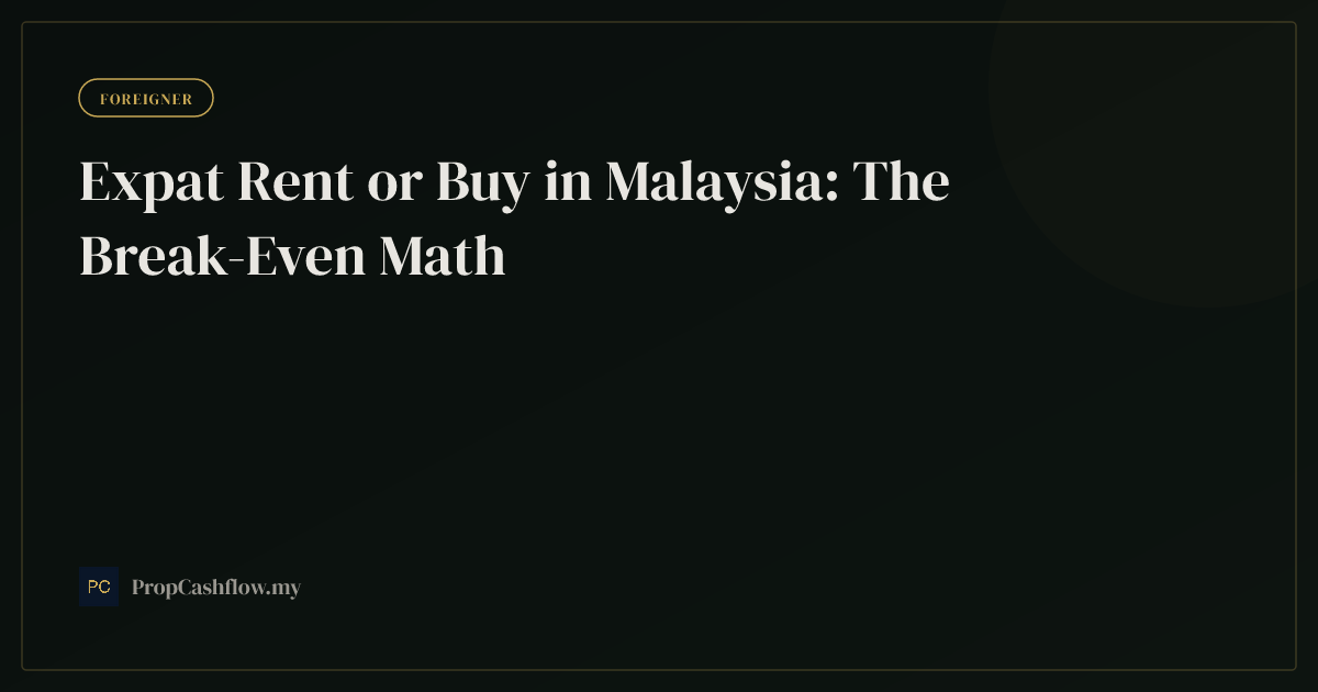 Expat Rent or Buy in Malaysia: The Break-Even Math