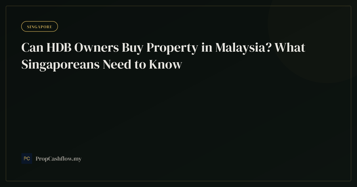 Can HDB Owners Buy Property in Malaysia? What Singaporeans Need to Know