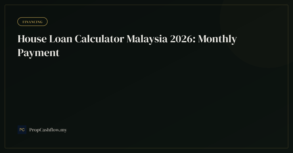 House Loan Calculator Malaysia 2026: Monthly Payment