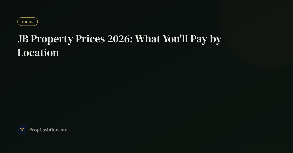 JB Property Prices 2026: What You'll Pay by Location