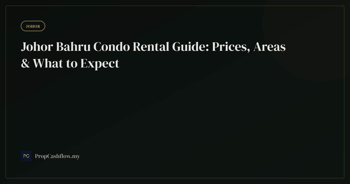 Johor Bahru Condo Rental Guide: Prices, Areas & What to Expect