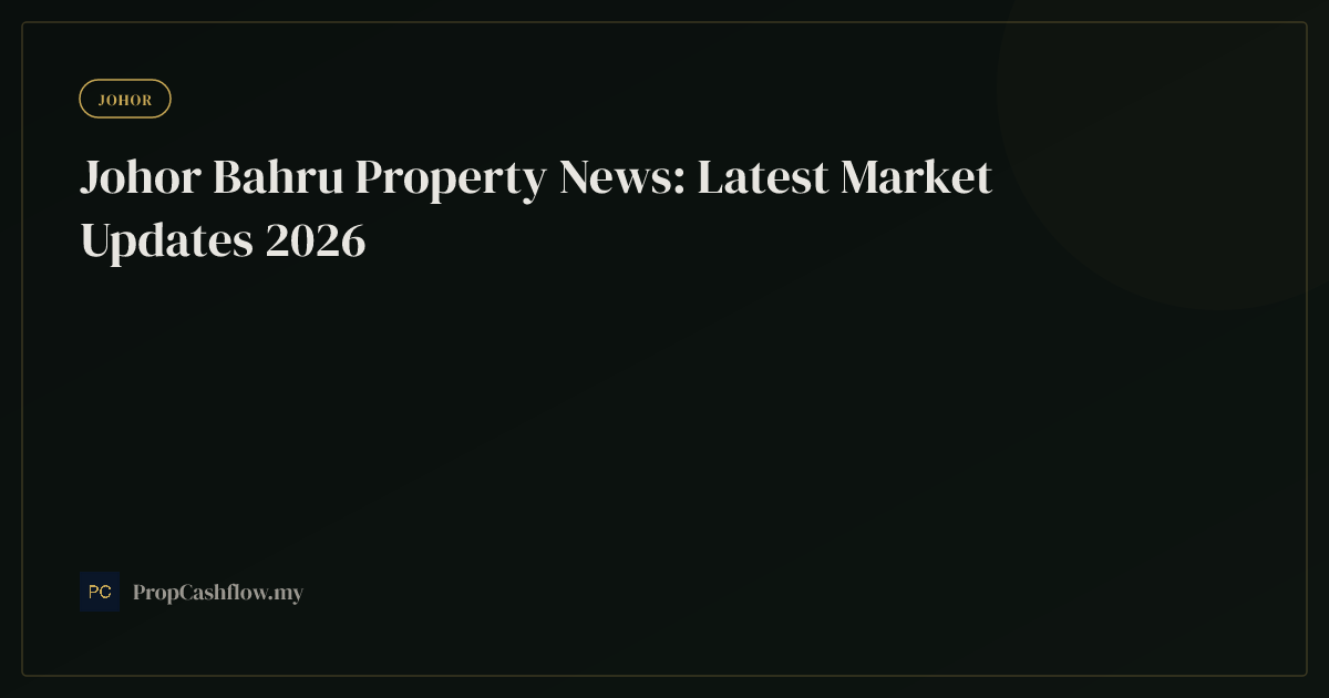 Johor Bahru Property News: Latest Market Updates 2026