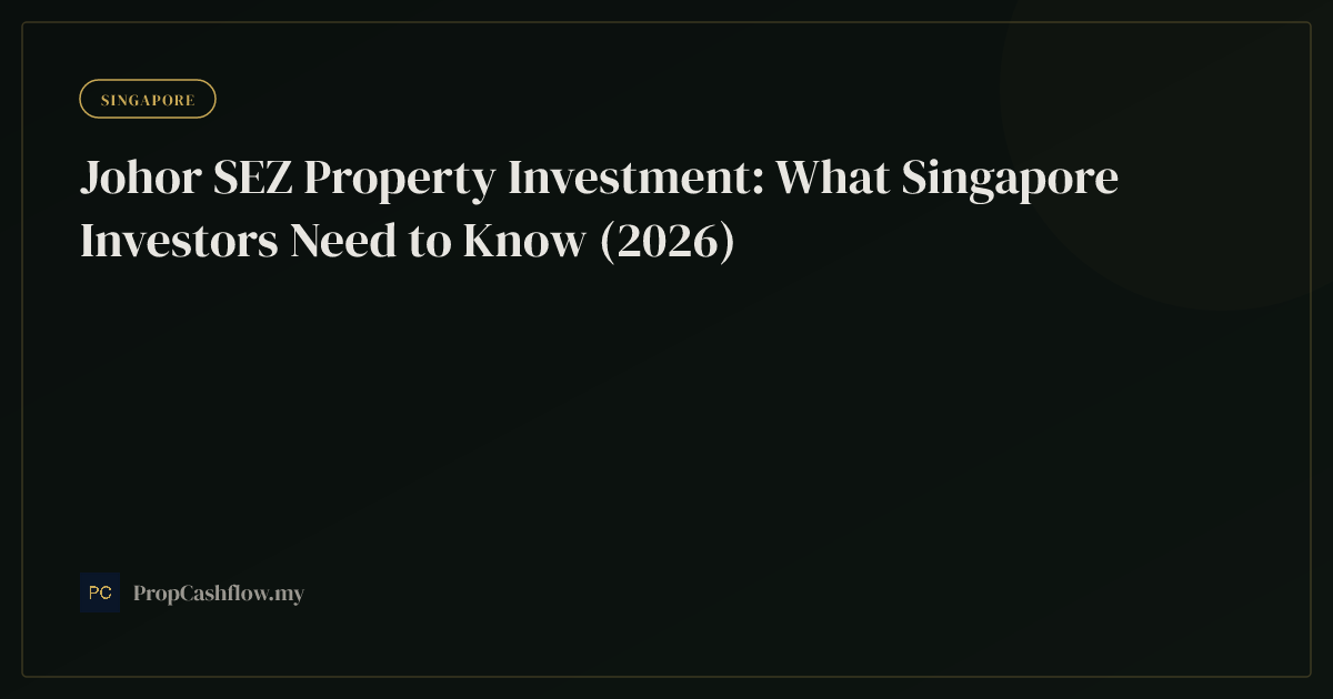 Johor SEZ Property Investment: What Singapore Investors Need to Know (2026)