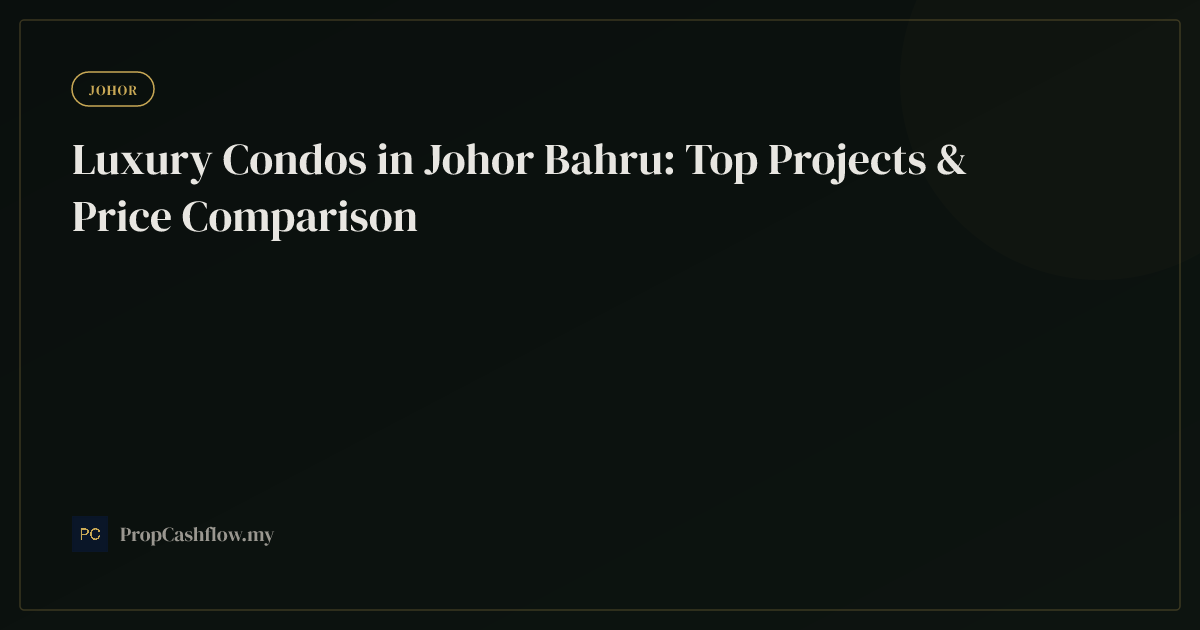 Luxury Condos in Johor Bahru: Top Projects & Price Comparison