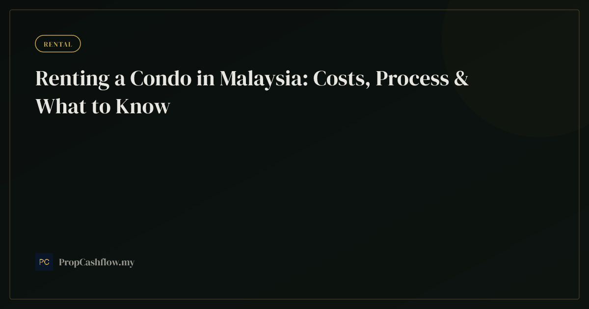 Renting a Condo in Malaysia: Costs, Process & What to Know