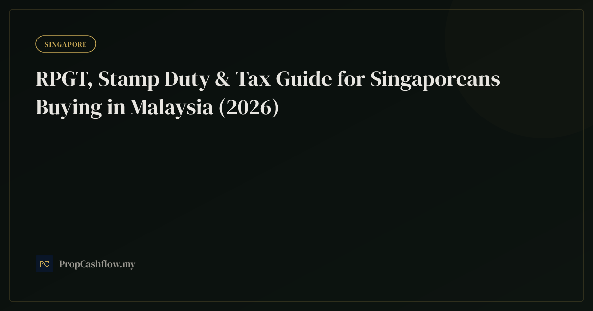 RPGT, Stamp Duty & Tax Guide for Singaporeans Buying in Malaysia (2026)