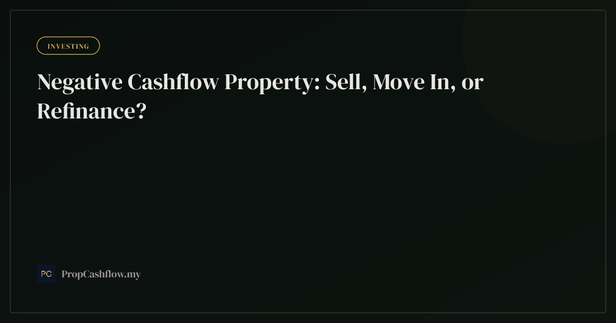 Negative Cashflow Property: Sell, Move In, or Refinance?