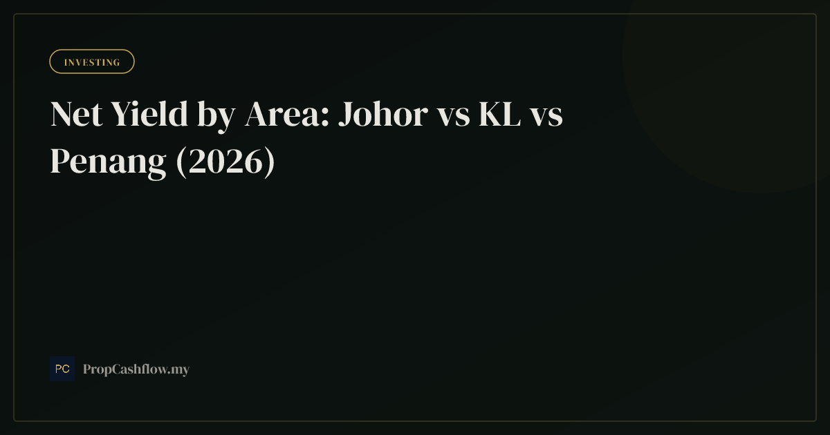 Net Yield by Area: Johor vs KL vs Penang (2026)