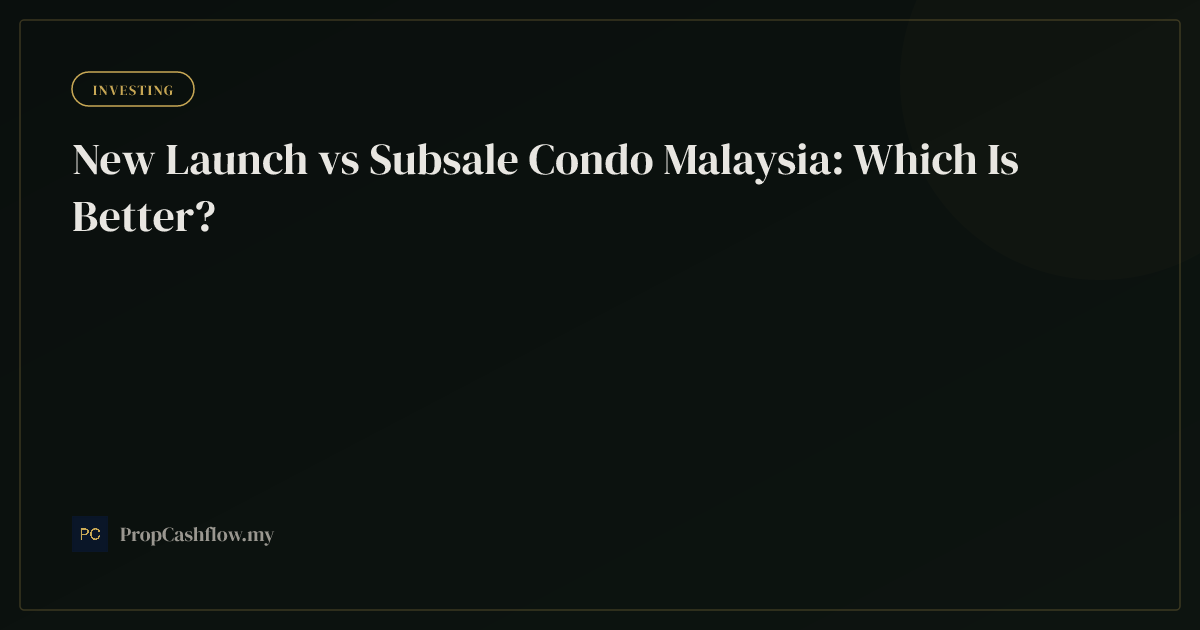 New Launch vs Subsale Condo Malaysia: Which Is Better?