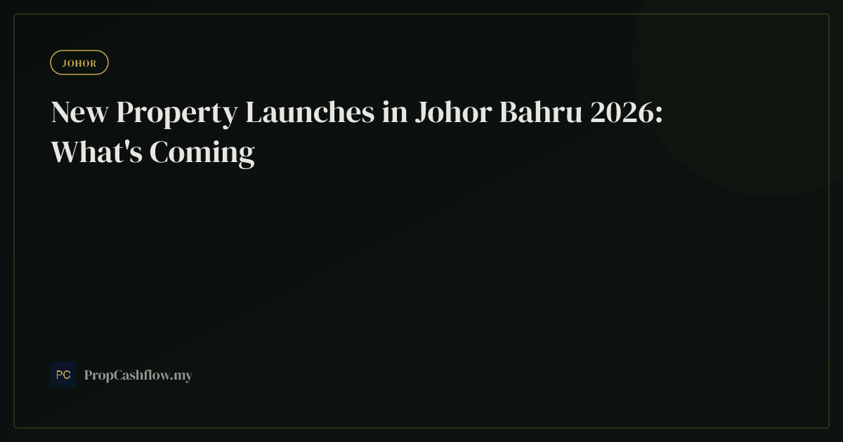 New Property Launches in Johor Bahru 2026: What's Coming