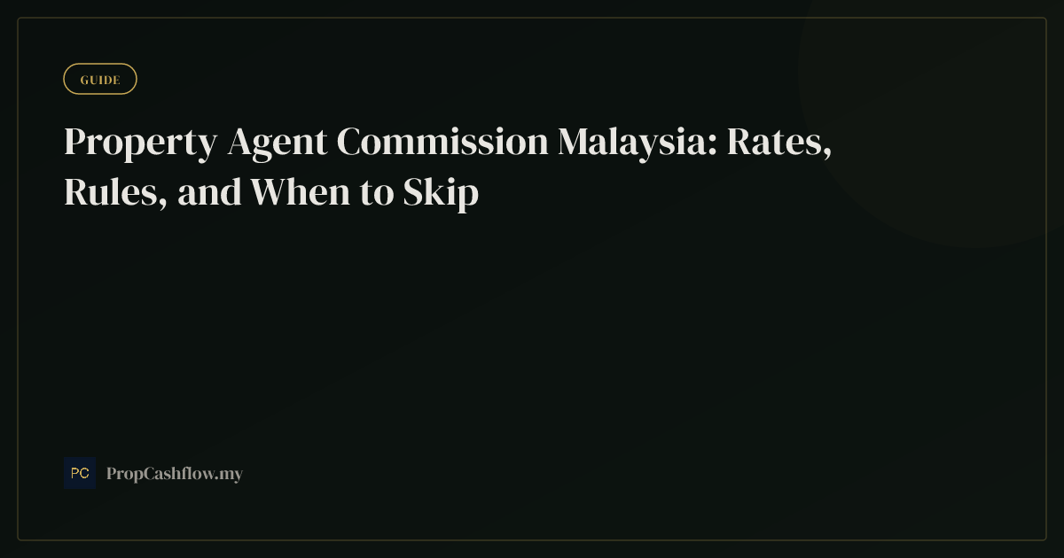 Property Agent Commission Malaysia: Rates, Rules, and When to Skip