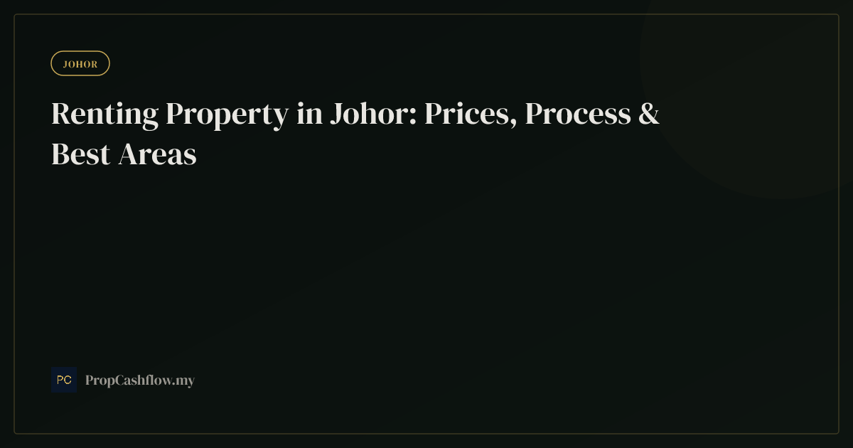 Renting Property in Johor: Prices, Process & Best Areas