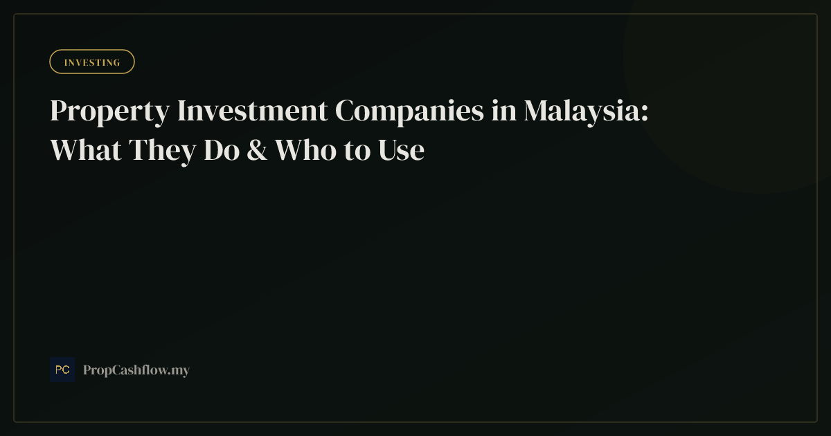 Property Investment Companies in Malaysia: What They Do & Who to Use