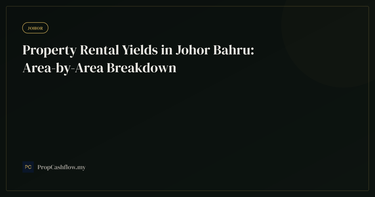 Property Rental Yields in Johor Bahru: Area-by-Area Breakdown