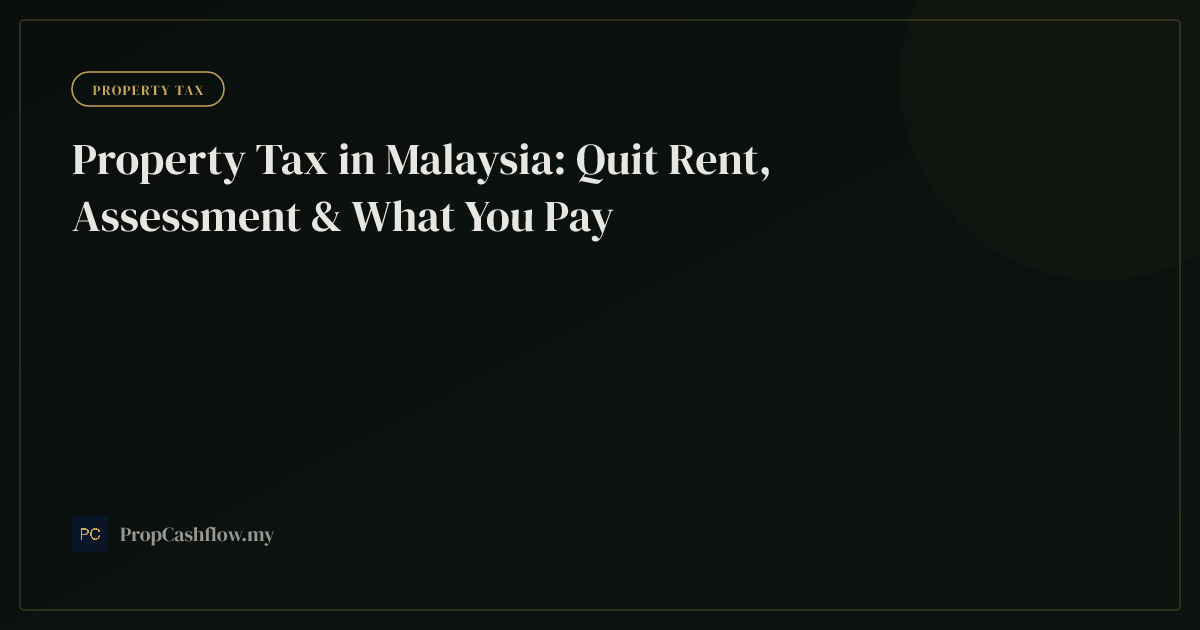 Property Tax in Malaysia: Quit Rent, Assessment & What You Pay