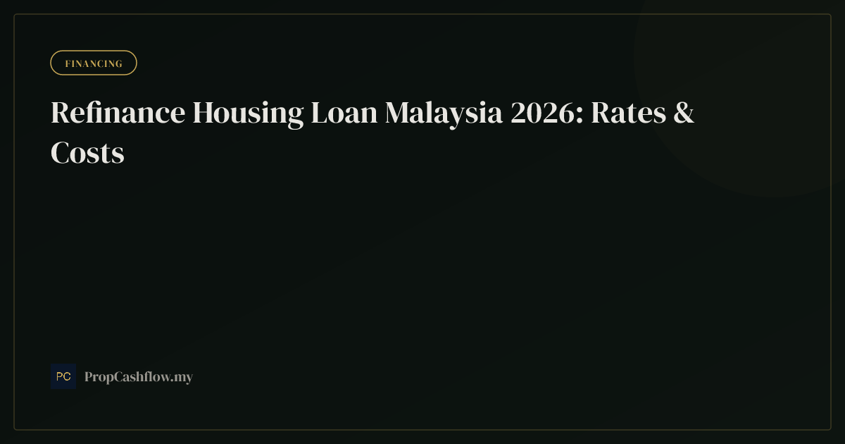 Refinance Housing Loan Malaysia 2026: Rates & Costs