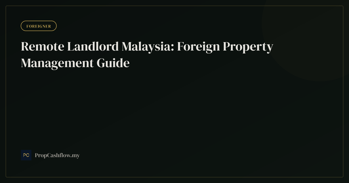 Remote Landlord Malaysia: Foreign Property Management Guide