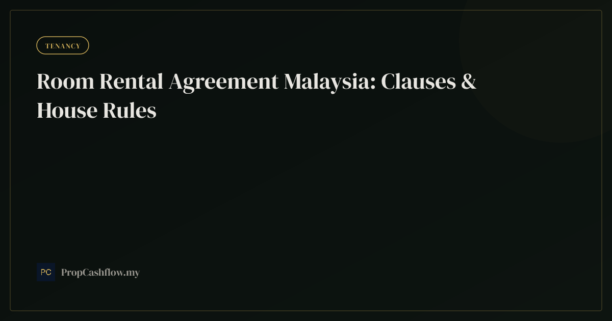 Room Rental Agreement Malaysia: Clauses & House Rules
