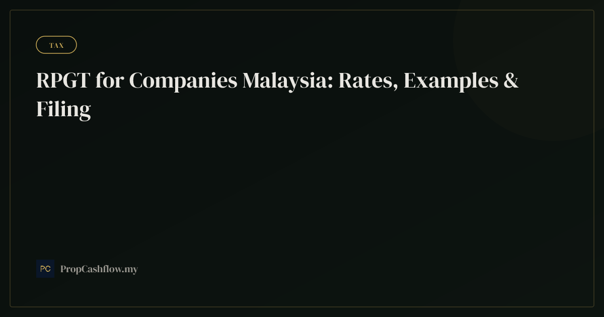RPGT for Companies Malaysia: Rates, Examples & Filing