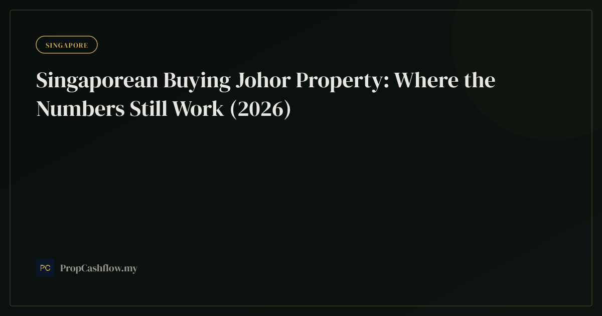Singaporean Buying Johor Property: Where the Numbers Still Work (2026)