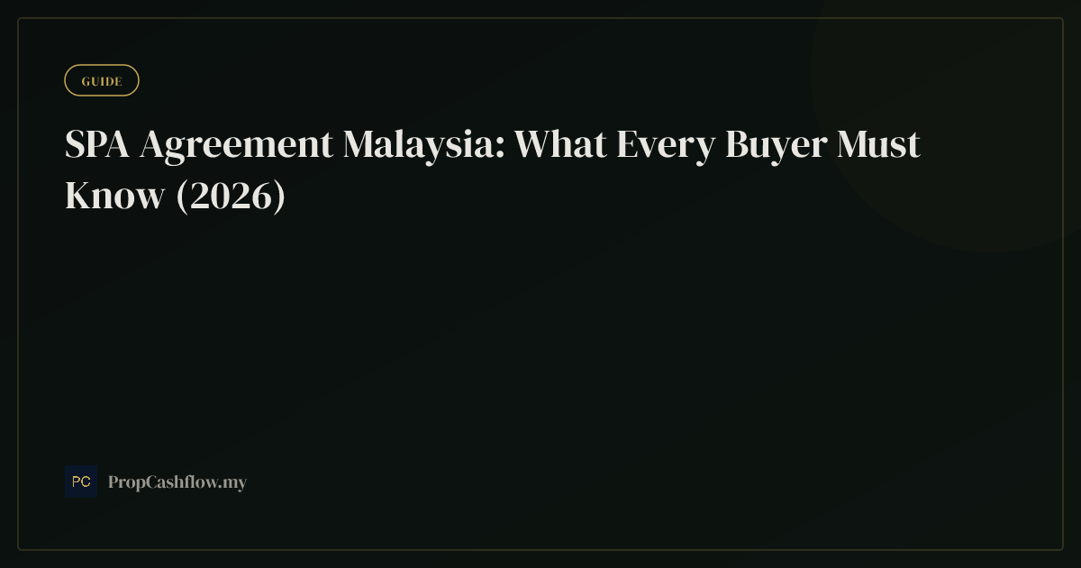 SPA Agreement Malaysia: What Every Buyer Must Know (2026)