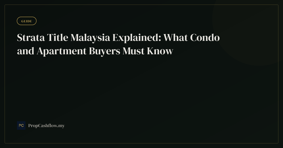 Strata Title Malaysia Explained: What Condo and Apartment Buyers Must Know