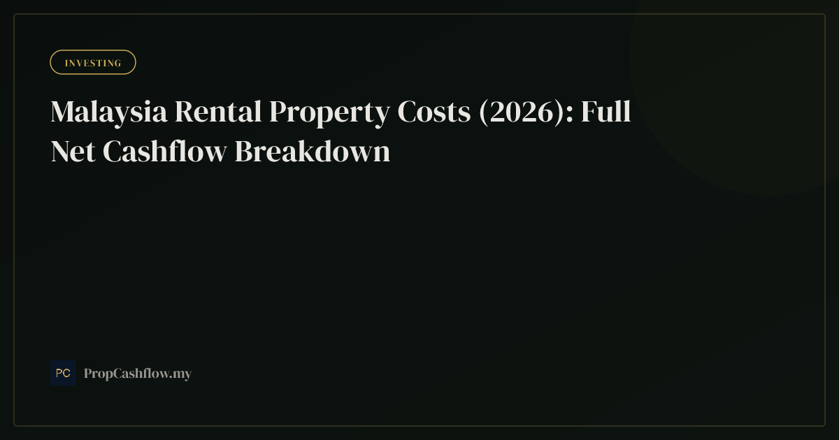 Malaysia Rental Property Costs (2026): Full Net Cashflow Breakdown